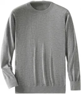 Мужской свитер из мериносовой шерсти с круглым вырезом Dndrdhfb