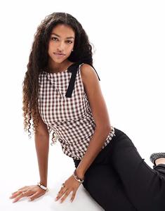 Топ без рукавов с бантом на плече ASOS DESIGN