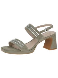 Сандалии на плоской подошве Caprice, цвет olive suede