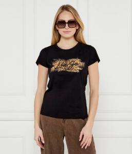 Футболка женская Liu Jo с леопардовым принтом, черный
