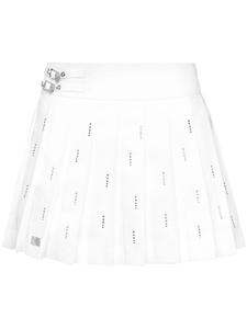 Мини-юбка в складку Philipp Plein, белый
