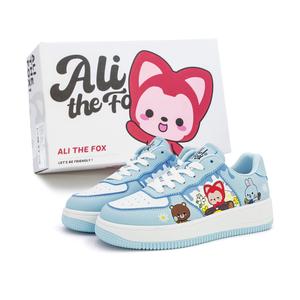 ALI THE FOX Женские скейтерские кеды низкие бело-голубые, цвет Blue