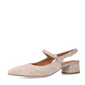 Туфли-лодочки с открытой пяткой MANFIELD, серо-коричневый