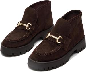 Женские ботильоны на платформе SOVANYOU с круглым носком, широким каблуком, удобные короткие сапожки на осень и зиму, Brown