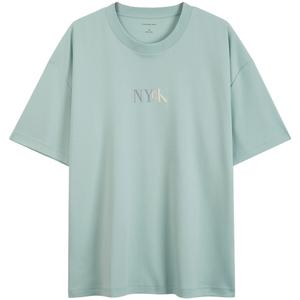 Футболка SS25 мужская Calvin Klein, светло-серый/зеленый