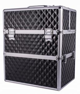 Большая косметичка, состоящая из двух частей, с 4 полками, черный Diamond Black 3D Sunone, цвет черный