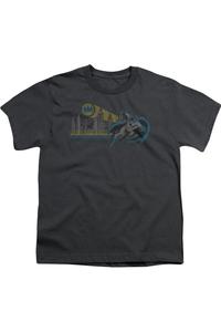 Футболка DC Comics Gotham Retro с коротким рукавом для детей Gildan, Charcoal