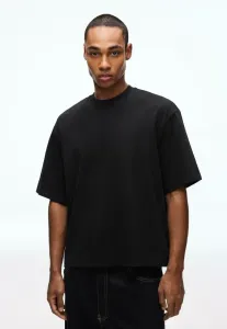 Свободная базовая футболка с коротким рукавом Bershka, Black