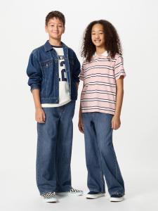 Широкие прямые джинсы Uniqlo, цвет 67 синий