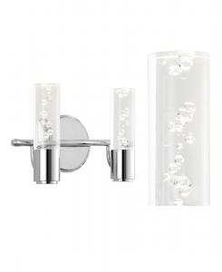 Bolha - минималистичный современный светодиодный светильник для ванной комнаты в форме пузыря с двумя плафонами Jonathan Y, хром