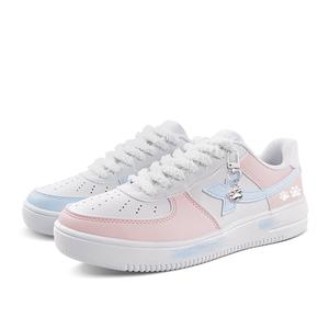 XTEP Кроссовки Air Force One с антискользящим износостойким низким верхом для скейтборда унисекс розового и синего цветов, разные цвета