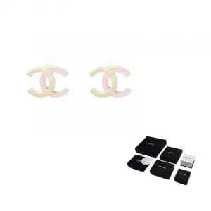 CHANEL Серьги-гвоздики Women's Gold/Pink