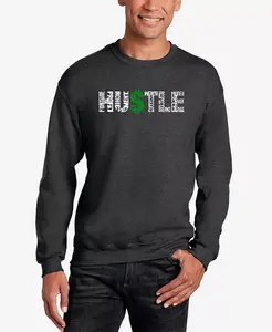 Мужской худи Word Art Hustle с принтом LA Pop Art, серый