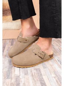 Сабо billowy, бежевый