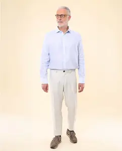 Мужские классические брюки чинос светло-серого цвета Wickett Jones, светло-серый