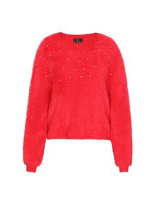 Женский свитер красного цвета faina
