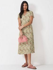 Платье Etta с цветочным принтом Crew Clothing, Multi Pink