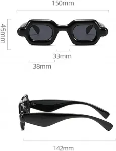 Модные солнцезащитные очки в стиле Y2K, конфетные цвета, маленькие квадратные, женские, с широкими дужками, мужские, панк, градиентные, UV400, 247 Melrose, Blue