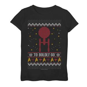Футболка для девочек 7–16 лет из оригинальной серии Star Trek To Boldly Go Holiday Licensed Character