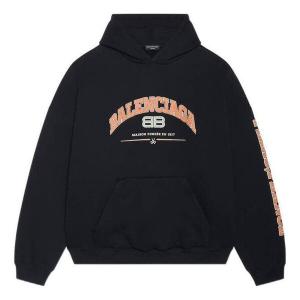 Толстовка maison hoodie wide fit 'black' Balenciaga, черный