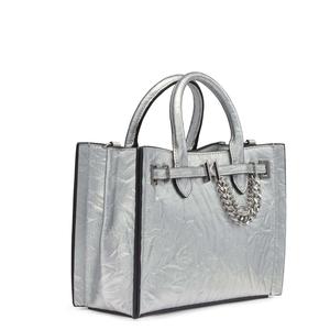 Вишневая кожаная сумка кросс-боди Karl Lagerfeld Paris, серебряный