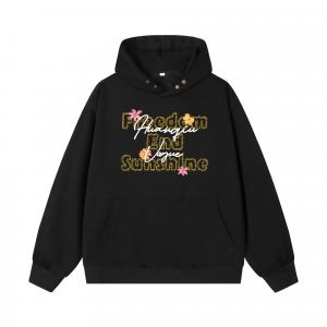 Толстовка Unisex Hooded Moderate Heavyweight HUANQIU, черный (fleece-lined)