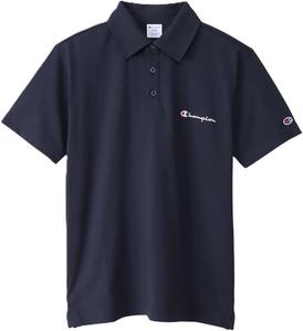 Эксклюзивная базовая рубашка-поло Champion Amazon.co.jp с вышитым логотипом, короткий рукав, 100% хлопок, вышитый логотип, поло SHIRTC3-X361Z Мужская, темно-синий
