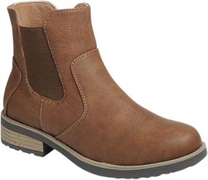 Женские короткие ботинки Forever Link Chelsea с низким каблуком и массивной подошвой, Tan
