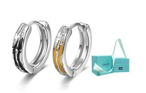 OWO Серьги-гвоздики из стерлингового серебра 925 пробы унисекс серебро золото черное золото