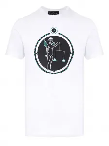 Футболка с принтом Libra Swarovski, белый