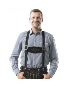 Традиционная рубашка с длинными рукавами в синем пустынном цвете Nübler