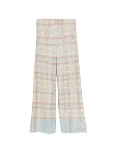 Брюки с отделкой пайетками Circus Hotel, бежевый