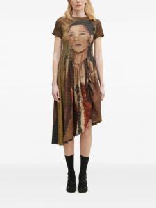 Платье Andersson Bell с портретным принтом и сборками, нейтральный