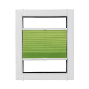 Плиссированные жалюзи Sunlines «Start-up Style Crush», светозащита, без сверления, натянутые, по индивидуальному заказу, цвет apfelgrün/weiß + weiß