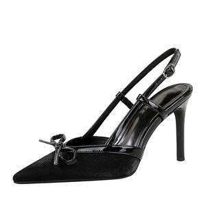 YAFEI XUANYU Стройные каблуки на шпильке 9 см женские черные, цвет Black