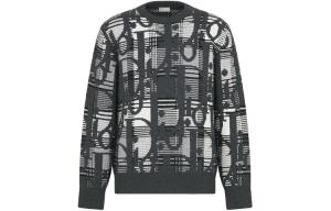 Ежеквартальные новинки свитер мужской серый Dior, серый