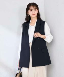 Двусторонний жилет из эластичной ткани, напоминающей лен, с возможностью стирки и защитой от УФ-излучения Avv, цвет Navy