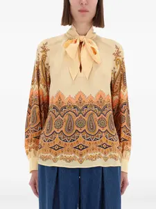 Блузка с узором пейсли Etro, нейтральный
