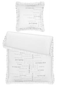 Двустороннее постельное белье Esposa, 135x200 см, черно-белый