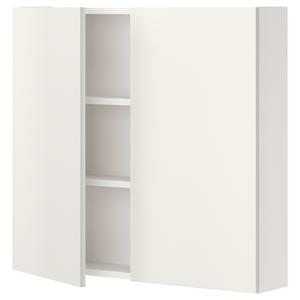 Настенный шкаф Ikea Enhet с двумя полками, 80x17x75 см, белый