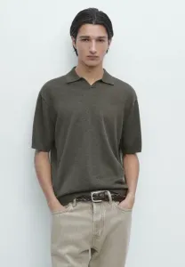 Рубашка-Поло из смешанной ткани Massimo Dutti, Grey