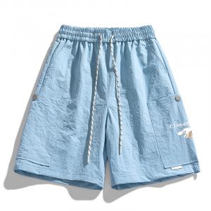 Шорты повседневные Unisex CINNAMOROLL Yugui Dog Sanrio, светло-голубой