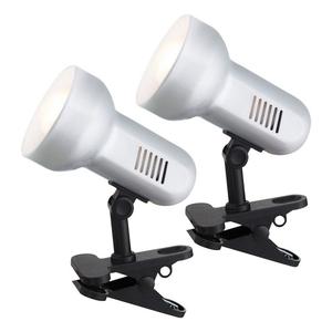 Комплект из 2-х точечных светильников-зажимов, серебристый, подвижное пятно, H 21 см Globo Lighting, серебро