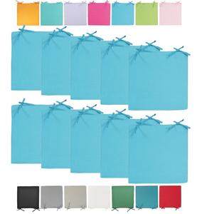 JACK Подушка для уличного стула 40x40 см. Подушка для отдыха. Водонепроницаемая подушка для сиденья. Эффект садового лотоса. Цвет: Голубой. Количество: 10x., светло-синий