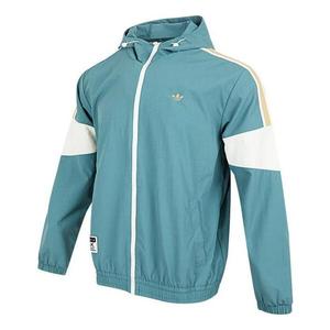 Куртка Men's adidas originals Colorblock Logo Athleisure Casual Sports Hooded Jacket Autumn Green, зеленый