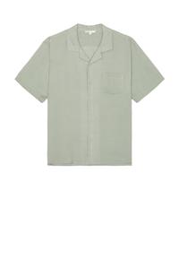 Воздушная льняная рубашка-трансформер для отдыха Onia, sage