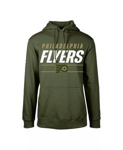 Молодежная флисовая толстовка с капюшоном Olive Philadelphia Flyers Podium LevelWear