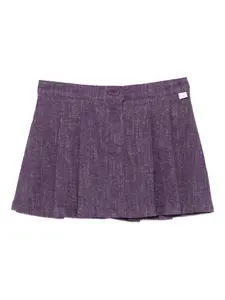 Плиссированная юбка на пуговицах Il Gufo, фиолетовый