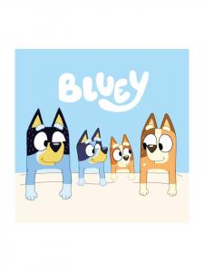 Полотенце 30х30 см - мягкое полотенце для лица для детей Bluey