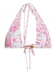 Бикини Versace с булавками на шее, розовый